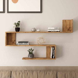 Hanah Home Wal10-A Estantería de Pared Pino Atlántico